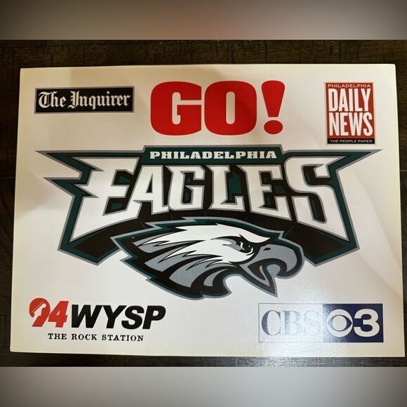 Philadelphia Eagles 2004 Championship Poster - Philadelphia Inquirer -GO! Eagles - Picture 2 of 3